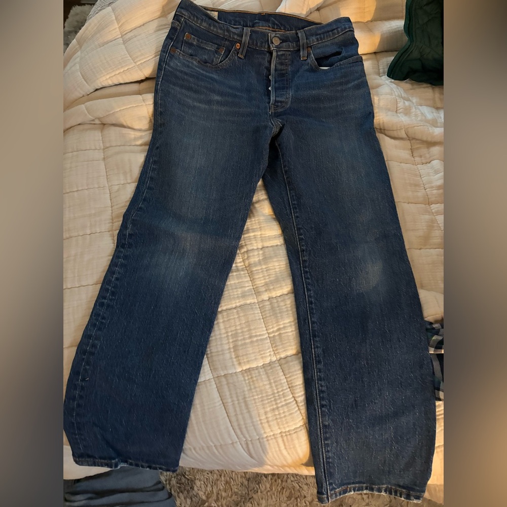 Levi's Dark Blue Straight women’s 501